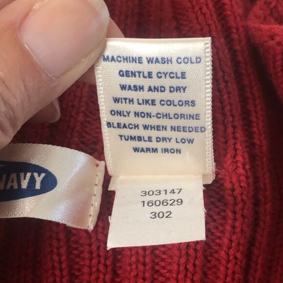 Old Navy Red Ribbed Zip Up Sweater XXL - Picture 6 of 8